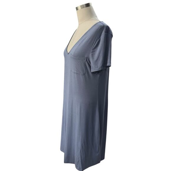 Soma Cool Nights Blue Gray nightgown with v neck Size Small - Picture 2 of 7